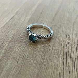 James Avery Cherished Birthstone Ring – Blue Topaz, Size 6